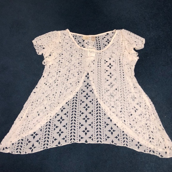 Buckle Tops - NWT BUCKLE White cut-out blouse